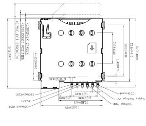 Micro SIM Card Holder 6 pin - Spring Loaded Push Type