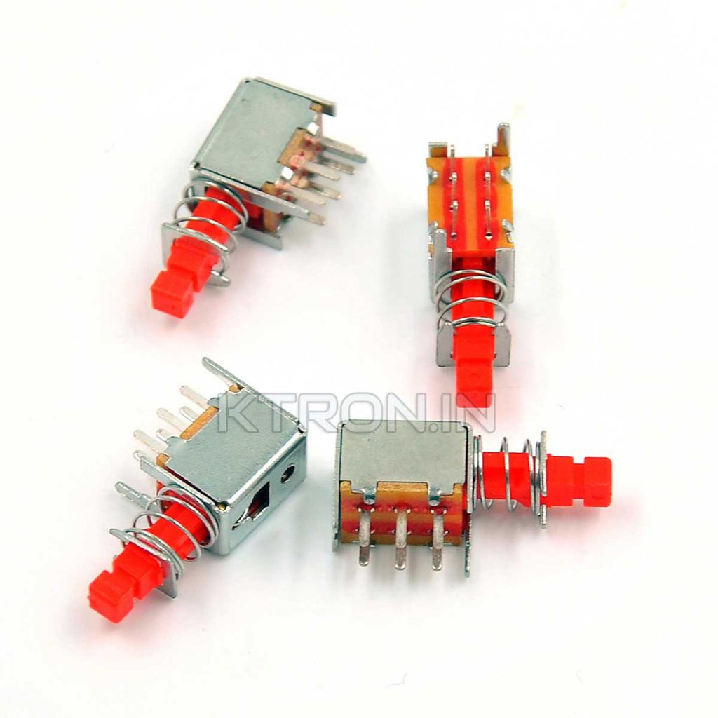 Buy Push To ON OFF Horizontal Switch 1A DPDT KTRON India