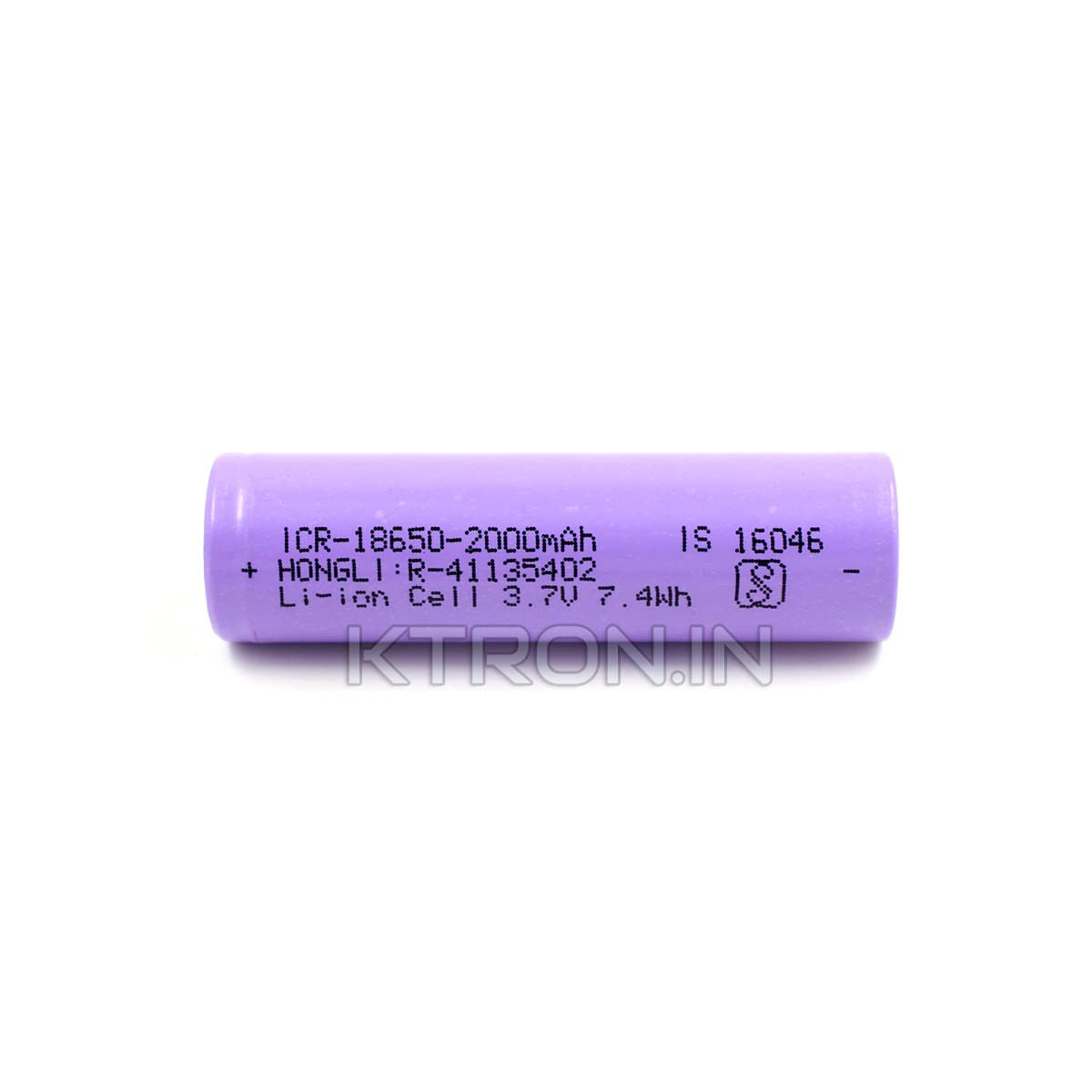 Buy 18650 2000mAh Lithium Ion Battery Hongli - With 1C Rating