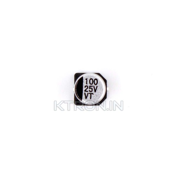 KSTC0938 25V 100uF Electrolytic Capacitor SMD 20% SMD0607 6.3x7.7mm