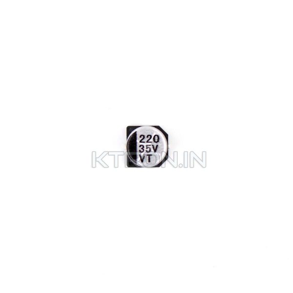 KSTC1104 220uF 35v SMD Electrolytic Capacitor - 8 x 10.5 mm - 20%