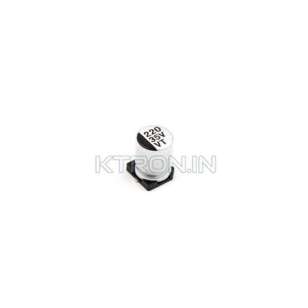 KSTC1104 220uF 35v SMD Electrolytic Capacitor - 8 x 10.5 mm - 20%