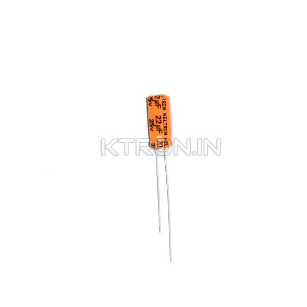 KSTC1156 25V 22uF Electrolytic Capacitor - 5x11mm - Keltron