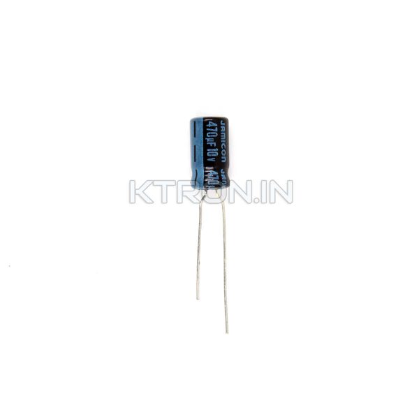 KSTC1165 10V 470uF Electrolytic Capacitor - 6.5x12mm - Jamicon