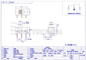 Slide Switch 1P2T 3A - Right Angle