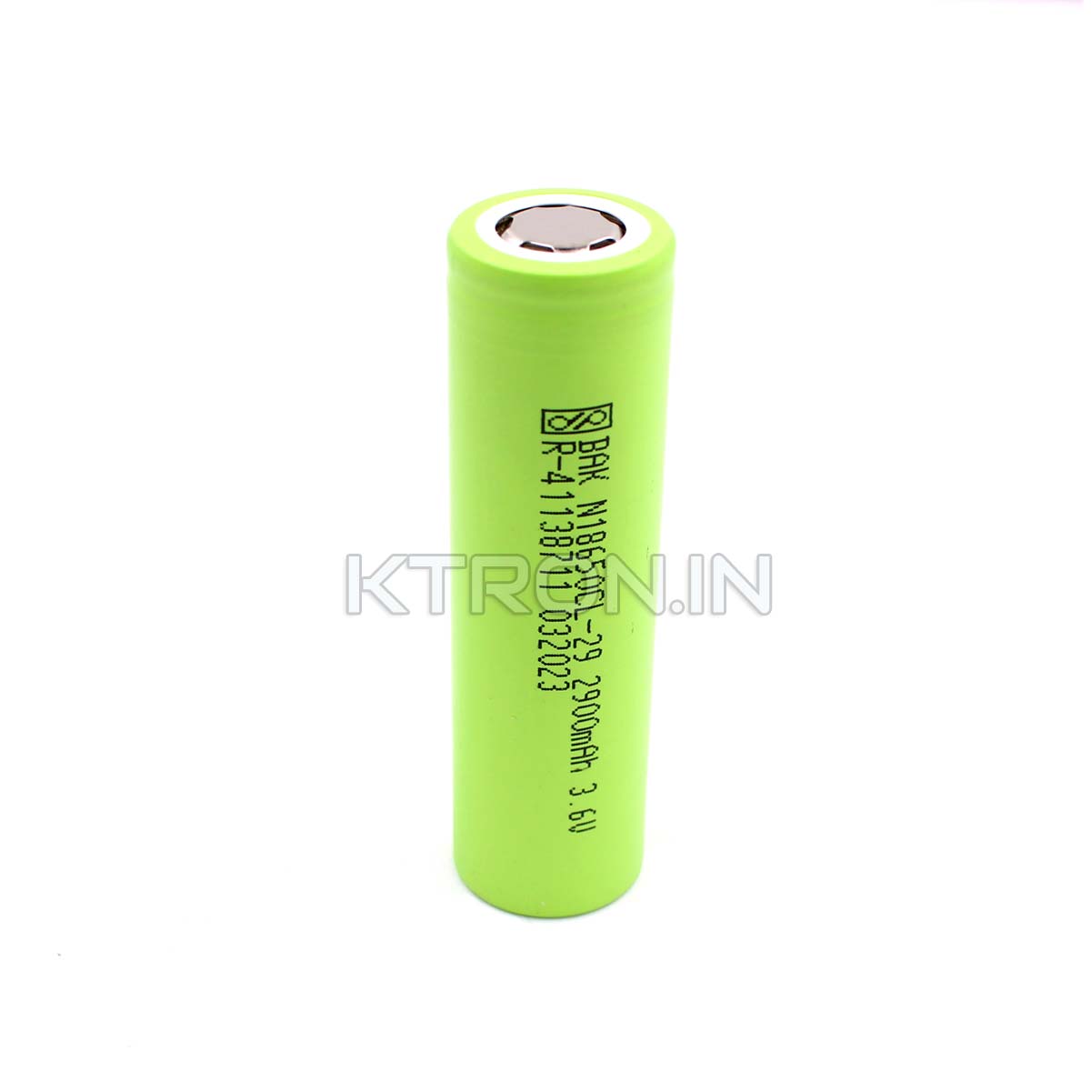 18650 2900mah Lithium Ion Battery – BAK – 3C Discharge Rate