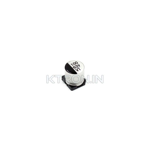 KSTC1398 100uF 63V SMD Electrolytic Capacitor - 10 x 10 mm