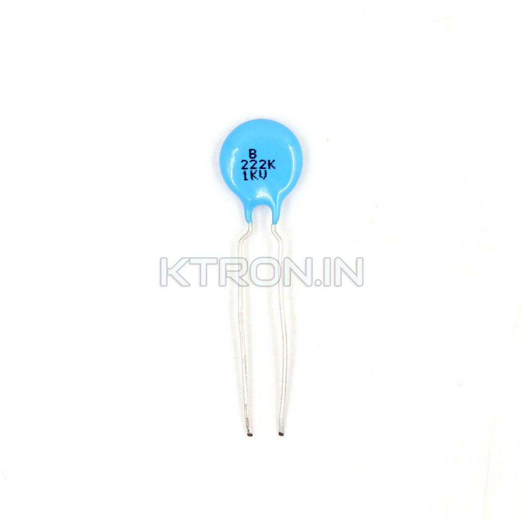 Buy 2.2nF 1000V 222K 1KV Ceramic Capacitor - KTRON India