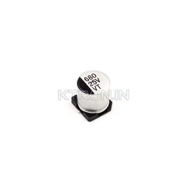 KSTC1533 680uF 25V SMD Electrolytic Capacitor - 10 x 10.5 mm - 20%