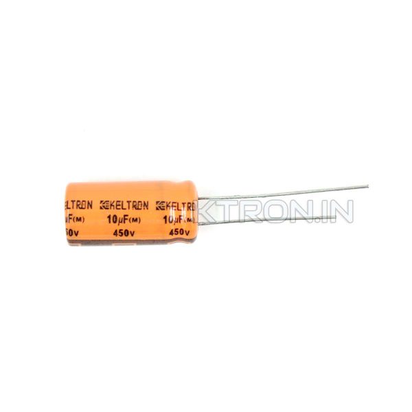 KSTC1566 450V 10uF Electrolytic Capacitor - 10 x 20 mm