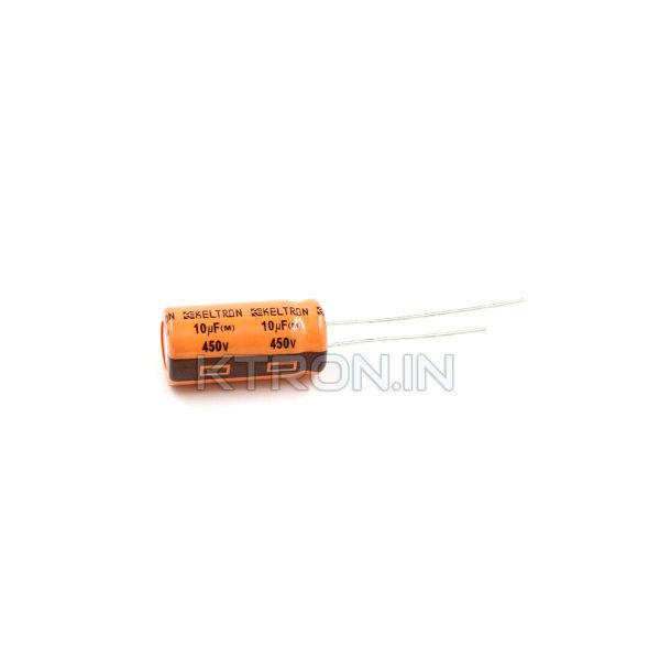 KSTC1566 450V 10uF Electrolytic Capacitor - 10 x 20 mm