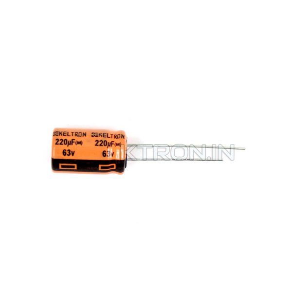 KSTC1585 63V 220uF Electrolytic Capacitor - 10 x 16 mm - Keltron