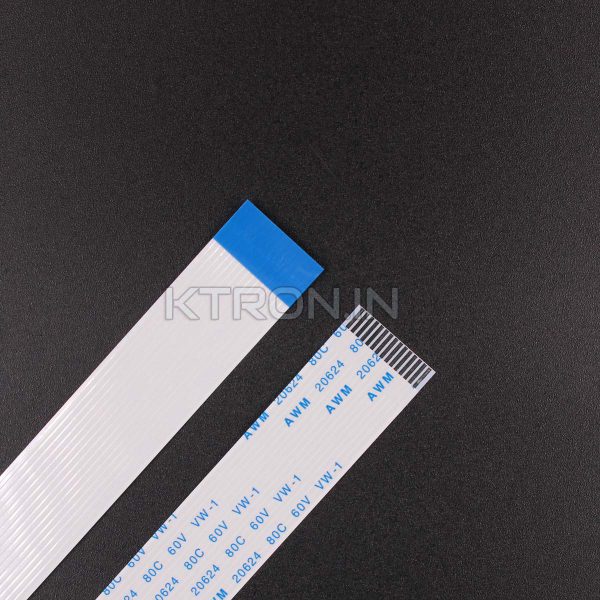 KSTC1646 FFC Cable 15 pin 1mm Pitch - 100mm length - Type A
