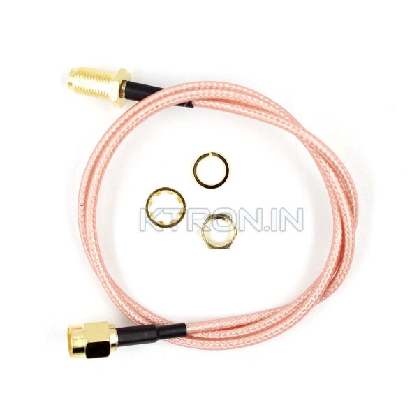 KSTC1789 RP-SMA Male to RP-SMA Female Cable RG316 - 50cm Length
