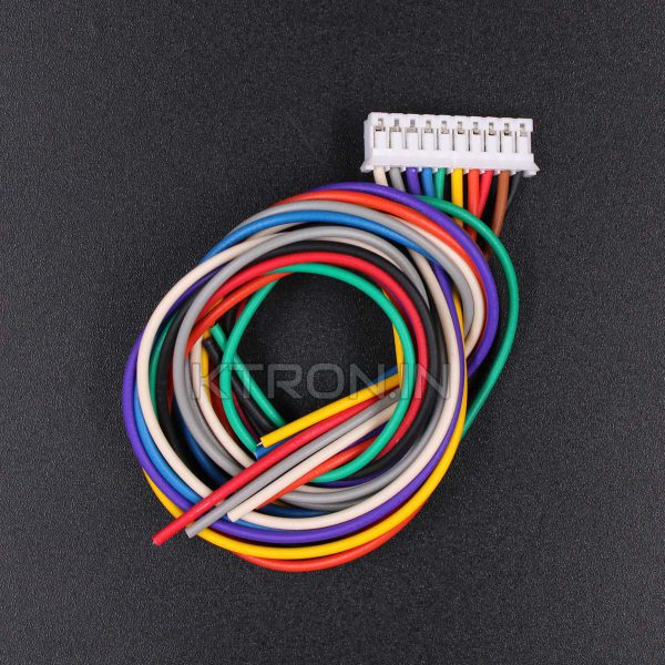 KSTC1818 201 10 Pin Single Side Female Cable - JST PH 7/40 11 inch Length - 2mm Pitch