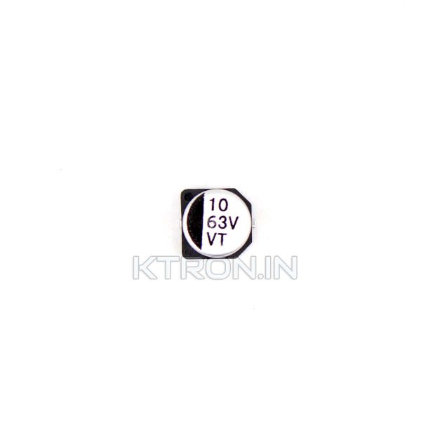KSTC1837 10uF 63V SMD Electrolytic Capacitor - 6.3 x 5.4 mm - 20%