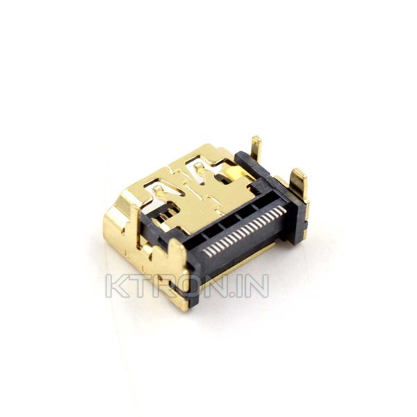 KSTC1838 HDMI Type A 19-Pin Female Connector SMD Right-Angle Gold Plated