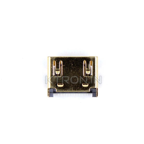 KSTC1838 HDMI Type A 19-Pin Female Connector SMD Right-Angle Gold Plated